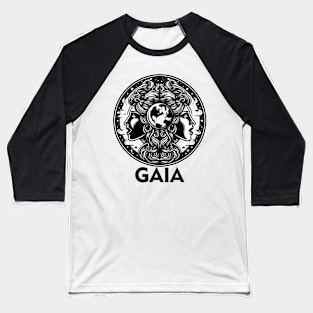 Gaia Earth Goddes Baseball T-Shirt